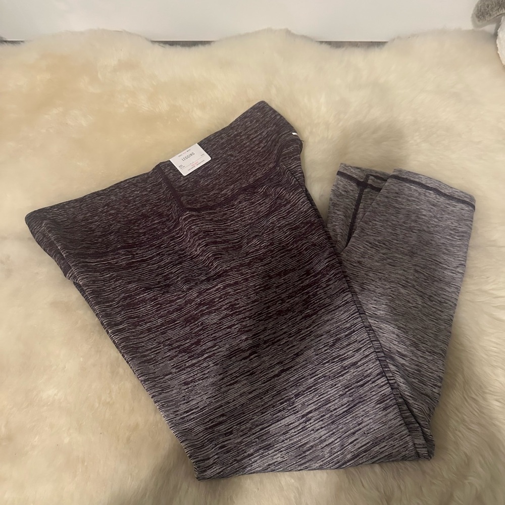 Aerie Heathered Maroon Ombre Leggings